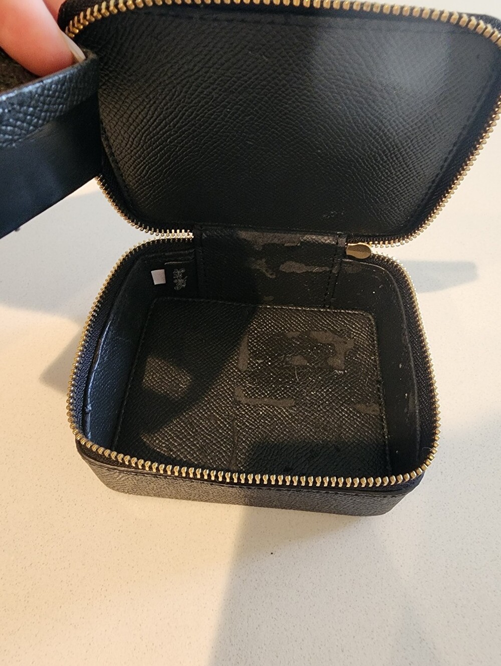 Coach Black Leather Travel Jewelry Case - Picture 6 of 8